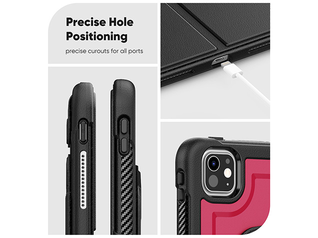 Stylish Robust Case for the iPad Pro 11 (2025 / 2024) - Rose Red