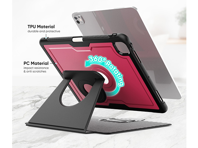 Stylish Robust Case for the iPad Pro 13 (2025 / 2024) - Rose Red