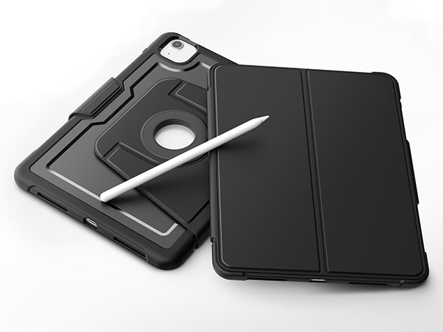 Stylish Robust Case for the iPad Pro 11 (4th, 3rd, 2nd, & 1st Gen) - Black Leather Flip Case