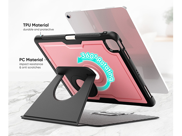 Stylish Robust Case for the iPad Pro 12.9 (6th, 5th, 4th & 3rd Gen) - Dusty Pink