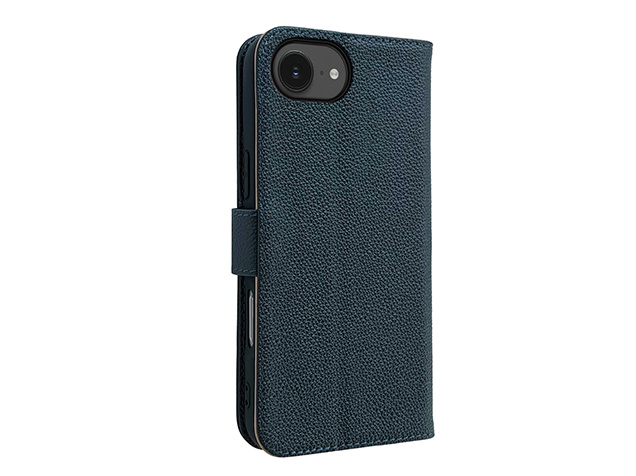 Premium Leather Wallet Case for Apple iPhone 17e - Midnight Blue Leather Wallet Case