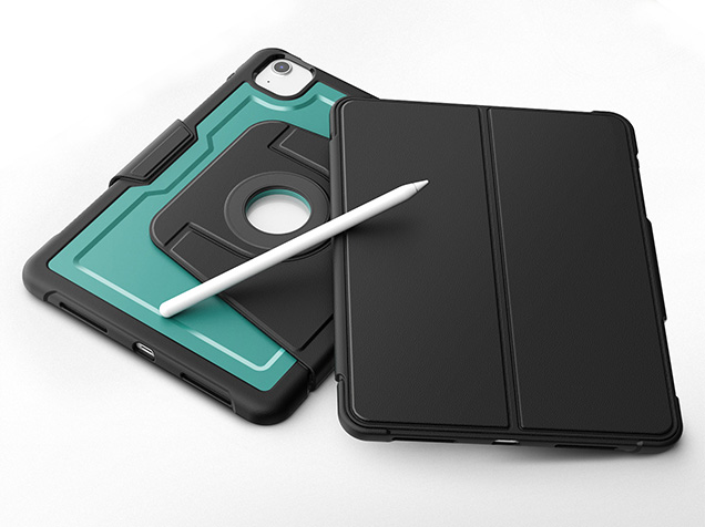 Stylish Robust Case for the iPad Air 11 (2026) - Green Leather Flip Case