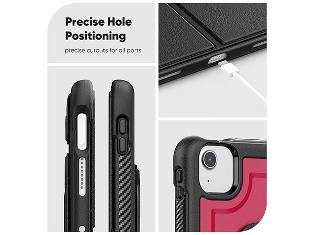 Stylish Robust Case for the iPad Air 11 (2026) - Rose Red