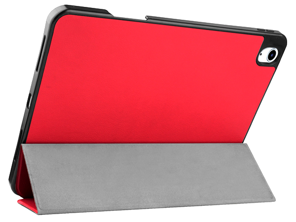 Synthetic Leather Flip Case with Stand for iPad Air 11 inch (2026) - Red