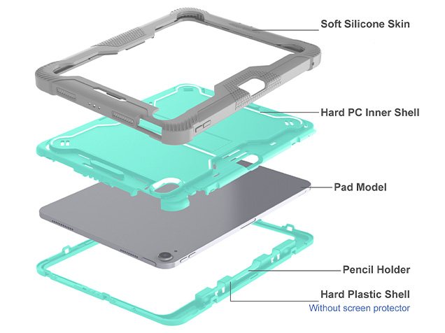 Impact Case for the iPad Air 11 (2026) - Mint/Grey