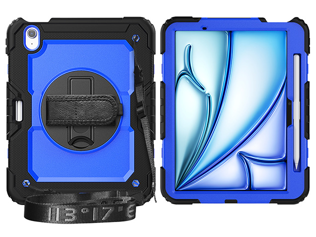 Rugged Impact Case with Strap for iPad Air 11 (2026) - Blue
