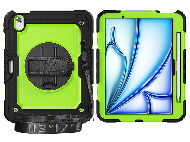 Rugged Impact Case with Strap for iPad Air 11 (2026) - Green