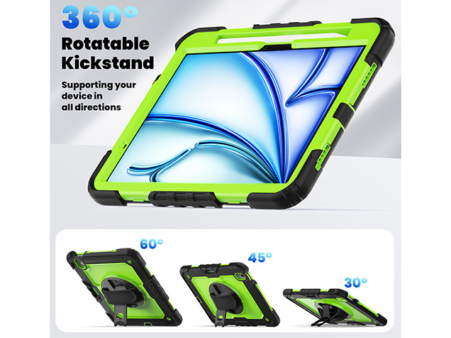 Rugged Impact Case with Strap for iPad Air 11 (2026) - Green