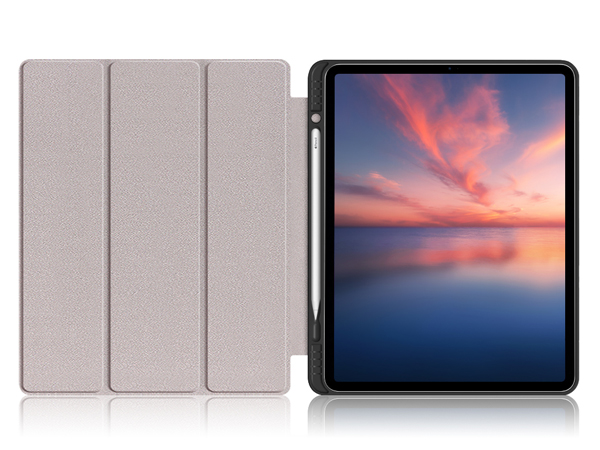 Synthetic Leather Flip Case with Stand for iPad Air 13 inch (2026) - Apricot