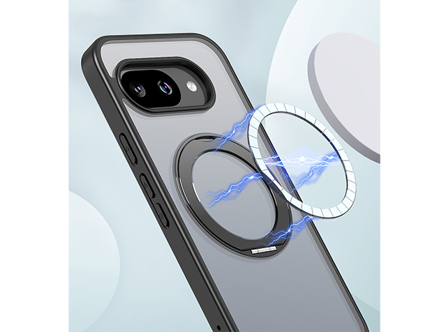 Magnetic Ring Stand Case for Google Pixel 10a - Black