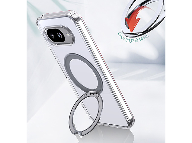 Magnetic Ring Stand Case for Google Pixel 10a - Silver