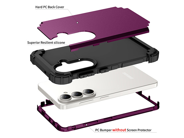 Defender Case for the Samsung Galaxy S26 - Plum