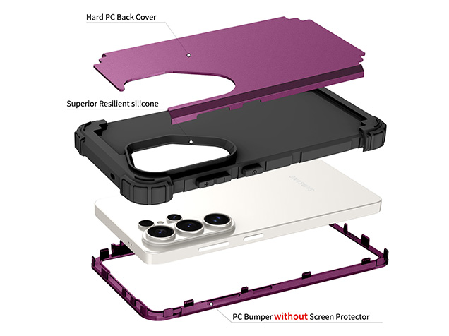 Defender Case for the Samsung Galaxy S26 Ultra - Plum
