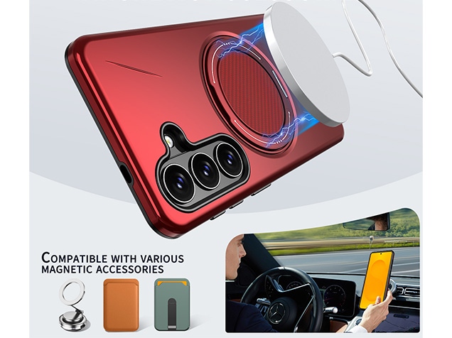 Impact Case with Ring for Samsung Galaxy S26+ - Red