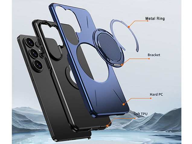 Impact Case with Ring for Samsung Galaxy S26 Ultra - Blue