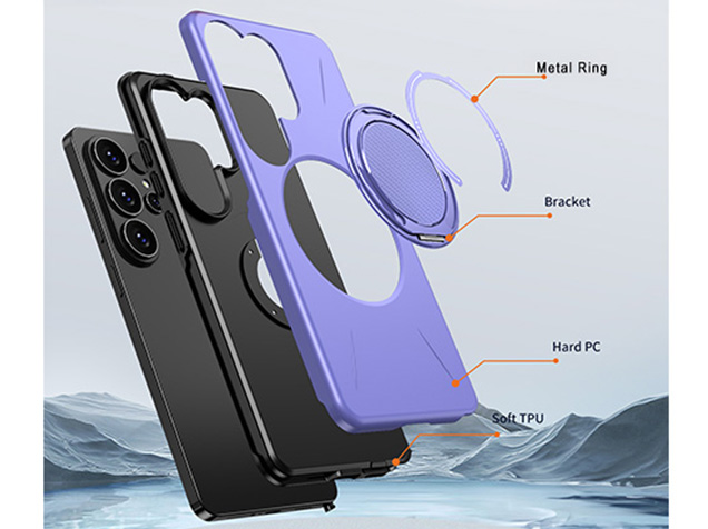 Impact Case with Ring for Samsung Galaxy S26 Ultra - Purple