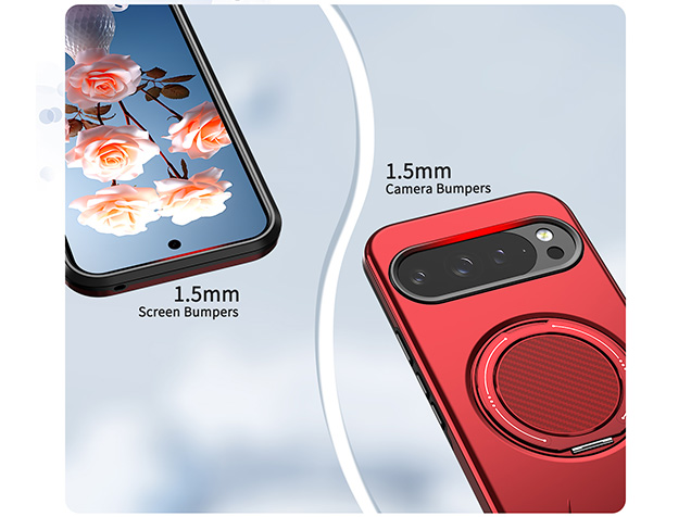 Impact Case with Ring for Google Pixel 9 - Red