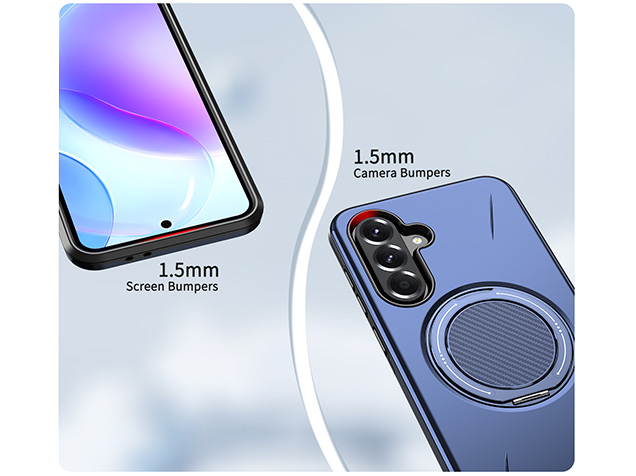 Impact Case with Ring for Samsung Galaxy A37 - Blue