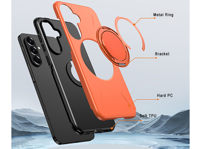 Impact Case with Ring for Samsung Galaxy A37 - Orange