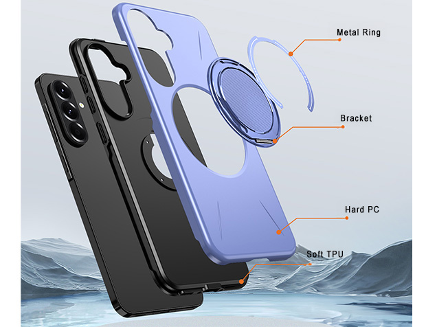 Impact Case with Ring for Samsung Galaxy A37 - Purple