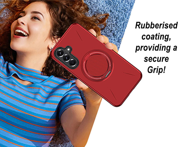 Impact Case with Ring for Samsung Galaxy A37 - Red