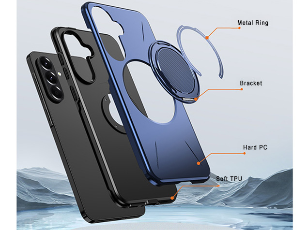 Impact Case with Ring for Samsung Galaxy A36 - Blue