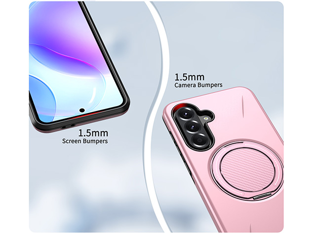 Impact Case with Ring for Samsung Galaxy A36 - Pink