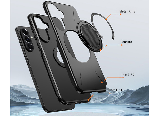 Impact Case with Ring for Samsung Galaxy A57 - Black