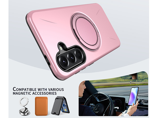 Impact Case with Ring for Samsung Galaxy A57 - Pink