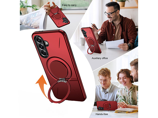 Impact Case with Ring for Samsung Galaxy A57 - Red