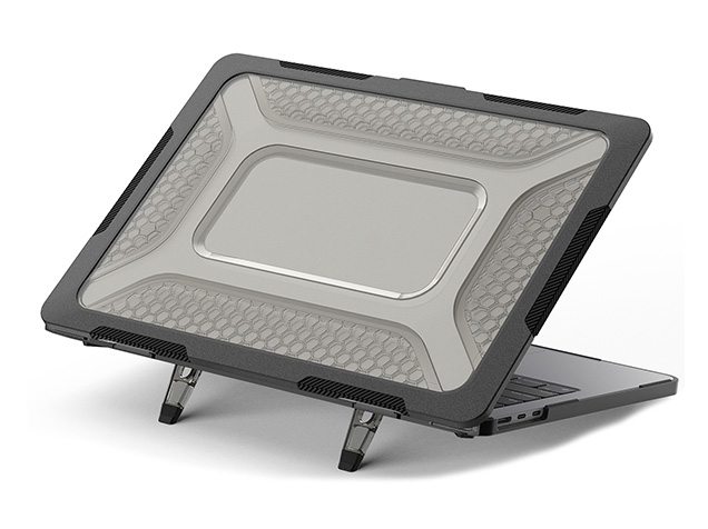 Heavy Duty Honeycomb Protective Cover for MacBook Air 13 inch - Black Hard Case
