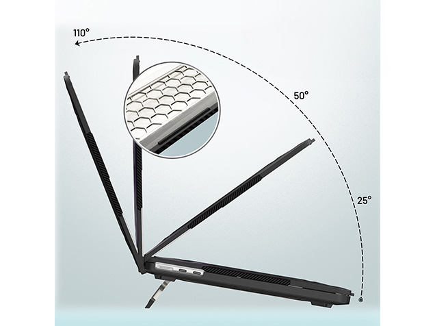 Heavy Duty Honeycomb Protective Cover for MacBook Air 13 inch - Black