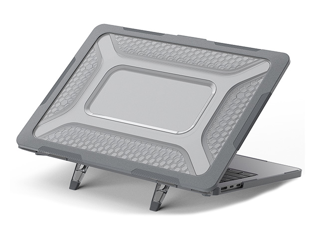 Heavy Duty Honeycomb Protective Cover for MacBook Air 13 inch - Grey Hard Case