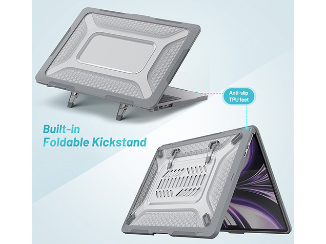 Heavy Duty Honeycomb Protective Cover for MacBook Air 13 inch - Grey