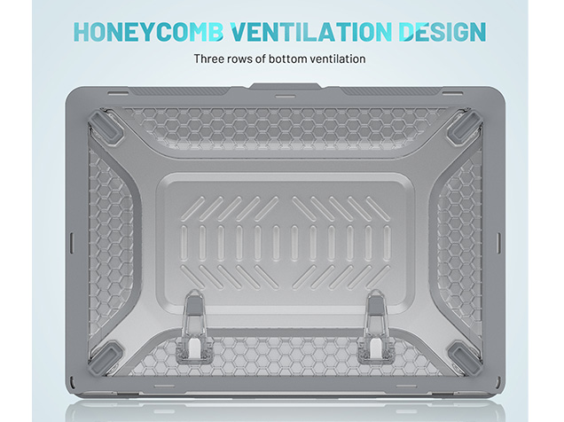 Heavy Duty Honeycomb Protective Cover for MacBook Air 13 inch - Grey