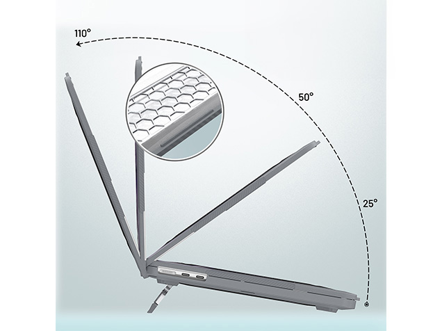 Heavy Duty Honeycomb Protective Cover for MacBook Air 13 inch - Grey