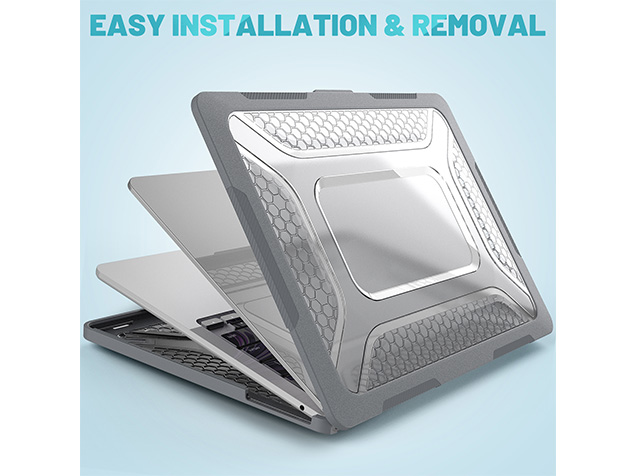 Heavy Duty Honeycomb Protective Cover for MacBook Air 13 inch - Grey