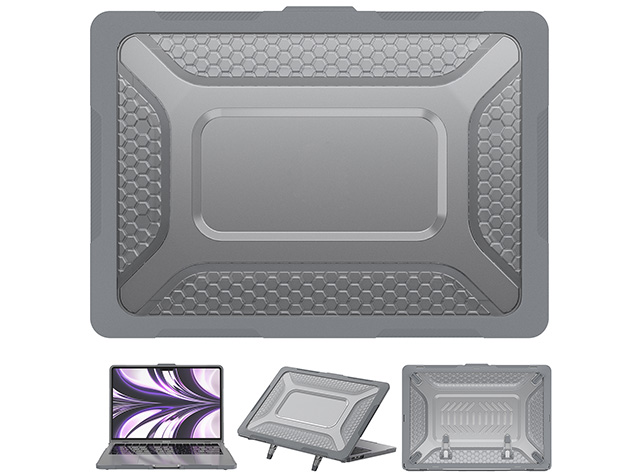 Heavy Duty Honeycomb Protective Cover for MacBook Air 13 inch - Grey