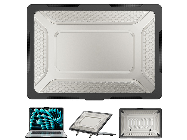Heavy Duty Honeycomb Protective Cover for MacBook Air 15 inch - Black