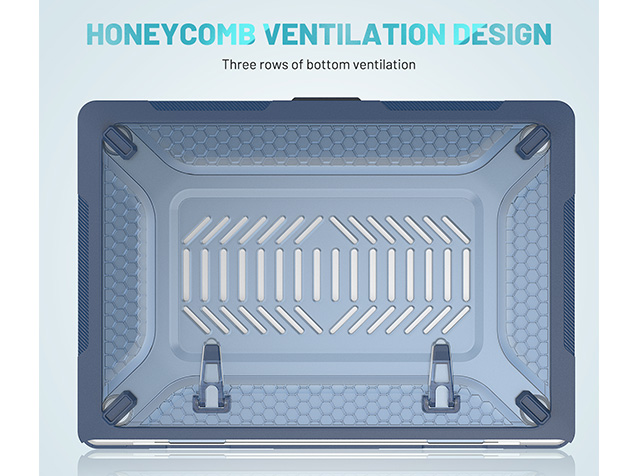 Heavy Duty Honeycomb Protective Cover for MacBook Air 15 inch - Dark Blue