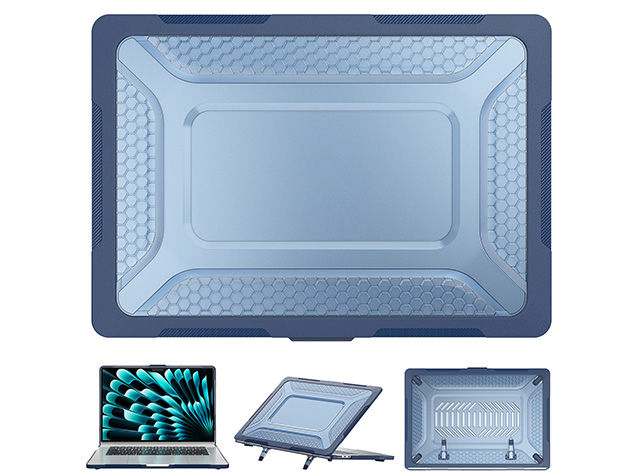 Heavy Duty Honeycomb Protective Cover for MacBook Air 15 inch - Dark Blue