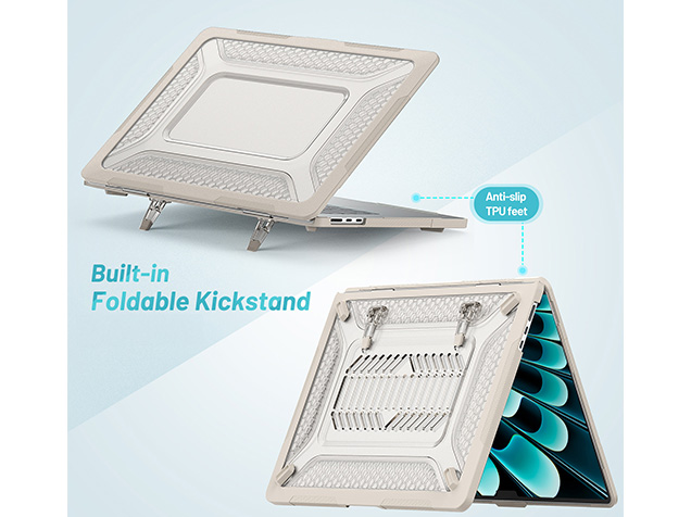 Heavy Duty Honeycomb Protective Cover for MacBook Air 15 inch - Stone