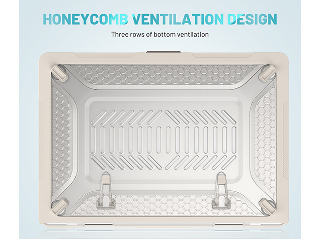 Heavy Duty Honeycomb Protective Cover for MacBook Air 15 inch - Stone