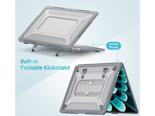 Heavy Duty Honeycomb Protective Cover for MacBook Air 15 inch - Grey