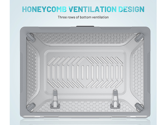 Heavy Duty Honeycomb Protective Cover for MacBook Air 15 inch - Grey