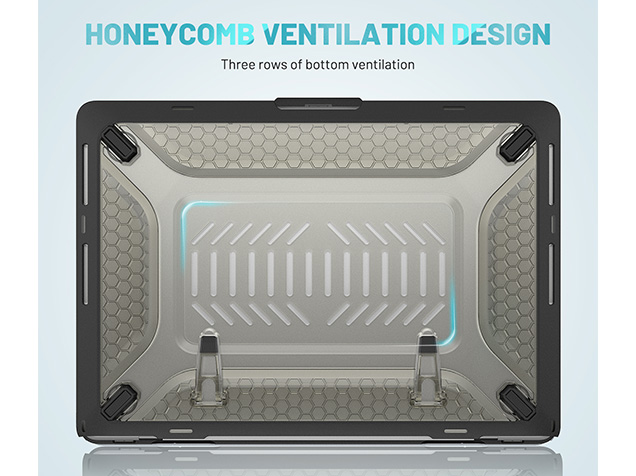 Heavy Duty Honeycomb Protective Cover for MacBook Pro 14 inch - Black