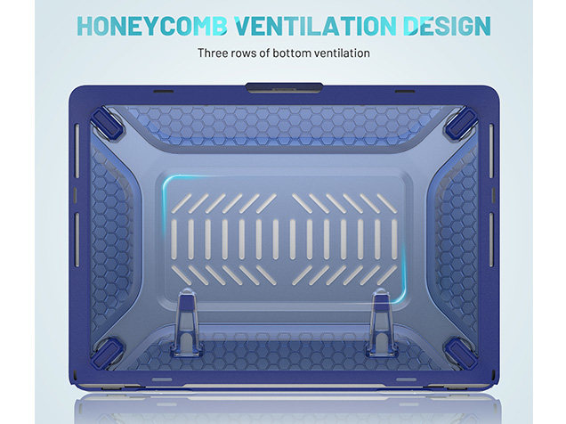 Heavy Duty Honeycomb Protective Cover for MacBook Pro 14 inch - Dark Blue