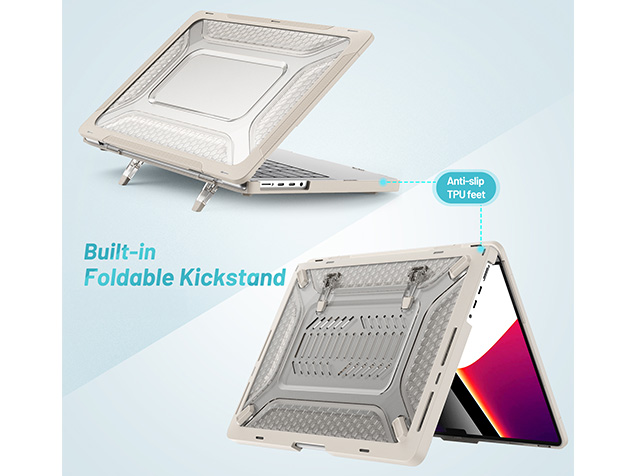 Heavy Duty Honeycomb Protective Cover for MacBook Pro 14 inch - Stone
