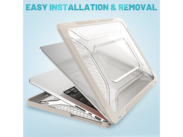 Heavy Duty Honeycomb Protective Cover for MacBook Pro 14 inch - Stone