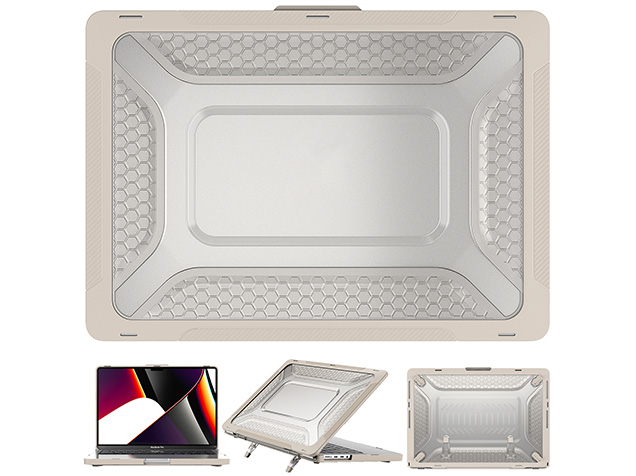 Heavy Duty Honeycomb Protective Cover for MacBook Pro 14 inch - Stone